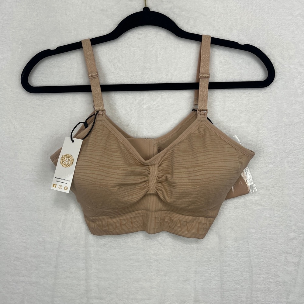 Kindred Bravely Sublime Hands Free Pumping Nursing Bra NWT  Size M Beige
